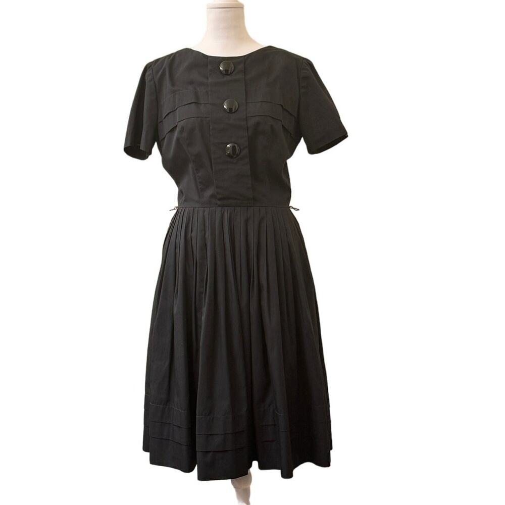 Henry Lee Black Short Sleeved Dress No Size Tag See Description for Measurements